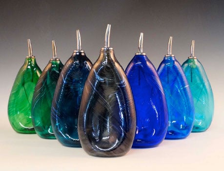 hand blown glassware from Stover Glass